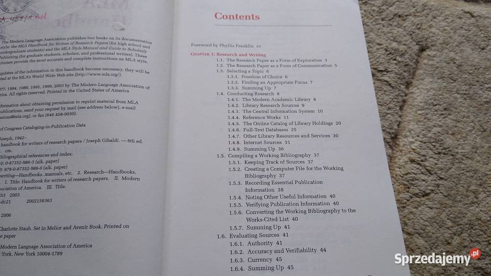MLA handbook for writers of research papers Gdańsk