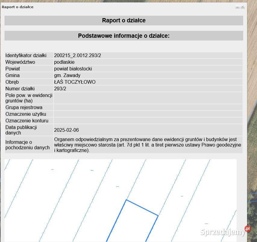 Działka Leśna 5006 m2 Łaś Toczyłowo Łaś-Toczyłowo