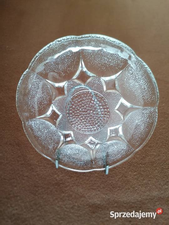 Szklany talerzyk deserowy średnica 155 Łódź