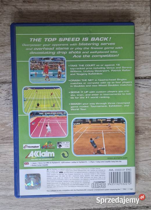 Gra Virtua Tennis 2 2 PlayStation 2 Sony Playstation 2