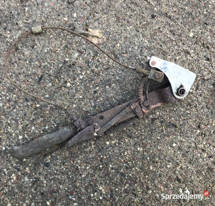 dźwignia hamulca ręcznego z mechanizmem i linką Giby