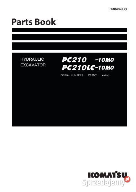 Komatsu PC21010 PC210LC10 katalog czesci Kielce sprzedam
