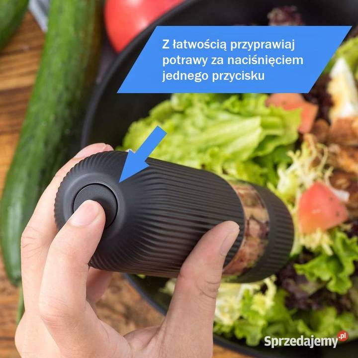 zestaw 2x MŁYNEK ELEKTRYCZNY do soli i pieprzu mazowieckie Zielonka