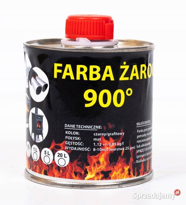 LAKIER Farba żaroodporna Do PIECA RUSZTU 900C Budowa Skawina sprzedam