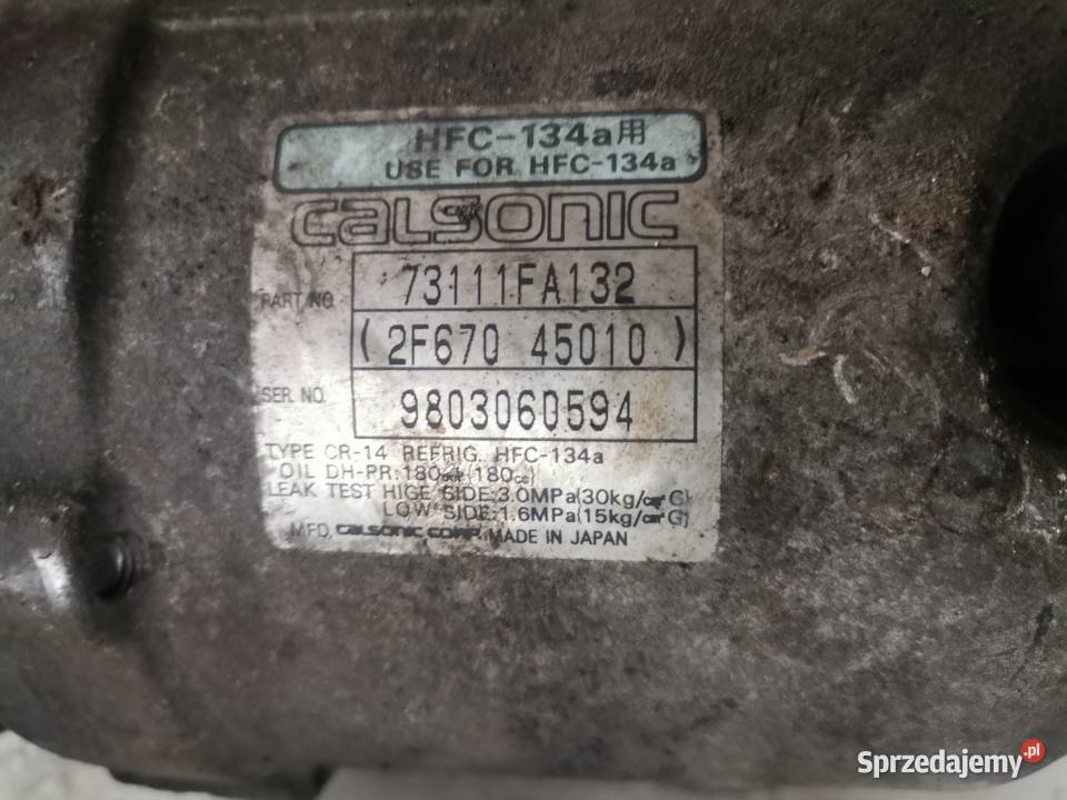 Spężarka Kompresor Klimatyzacji Subaru Forester Pozostałe lubelskie Wisznice