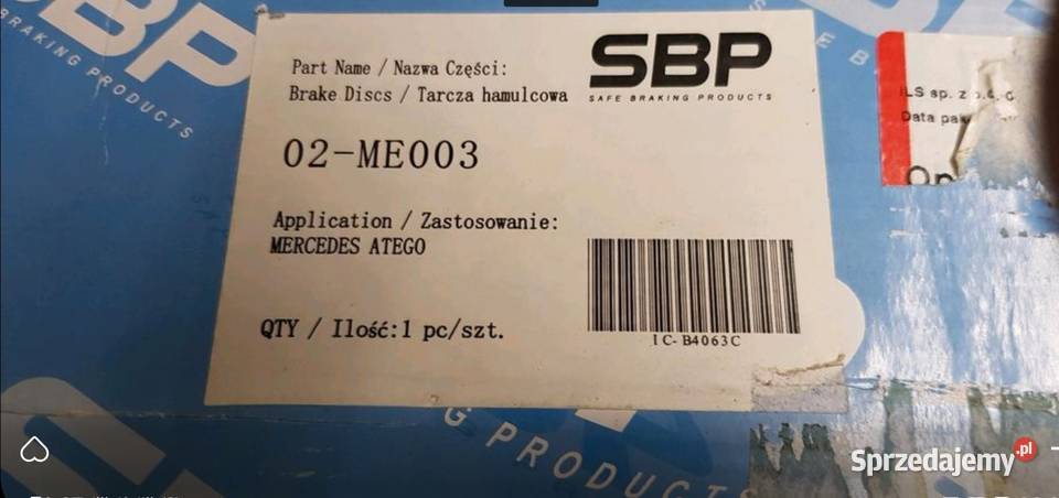 Mercedes Atego SBP 02ME003 Tarcze Hamulcowe Szczebrzeszyn