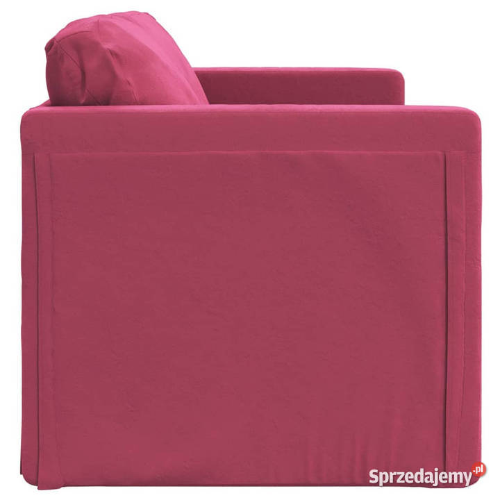 Sofa podłogowa 2w1 winna czerwień 122x204x55 Warszawa