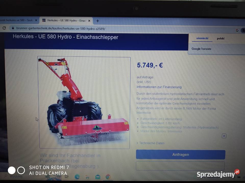 Okazja Traktorek Herkules LGA580 silnik Ciągniki pomorskie Reda