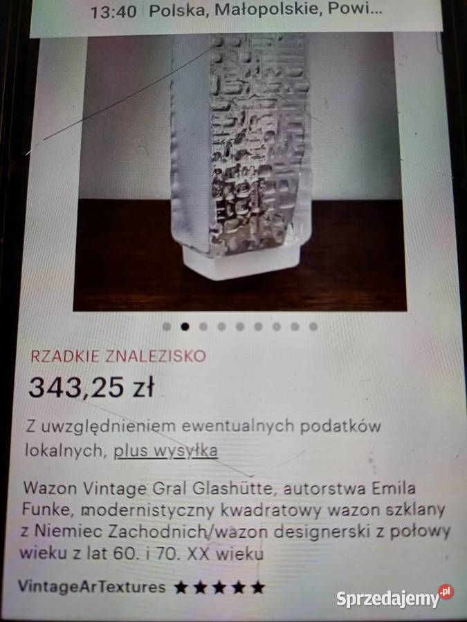 vintage wazonEmil Funke Nowy Targ