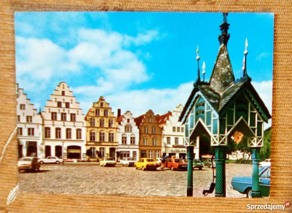 RYNEK W FRIEDRICHSTADT MIASTO W KRAJU Pocztówki i karty telefoniczne Piszczac