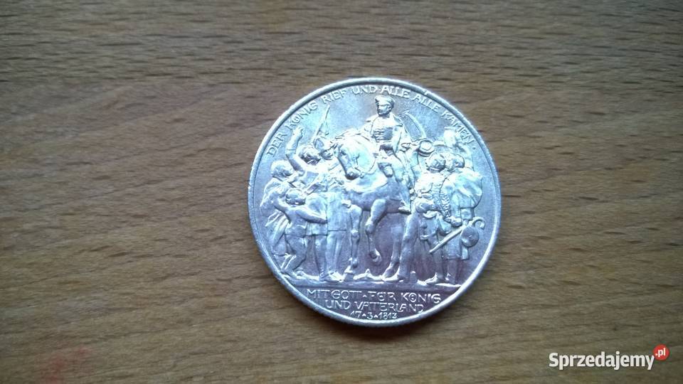 MONETA 2 MARKI KAISERREICH 1913LIPSK BITWA