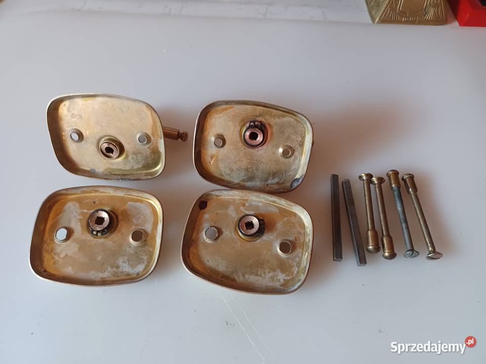 Komplet zamknięć do drzwi łazienkowych Mosiądz Klamki i uchwyty Dom i Ogród wielkopolskie Poznań