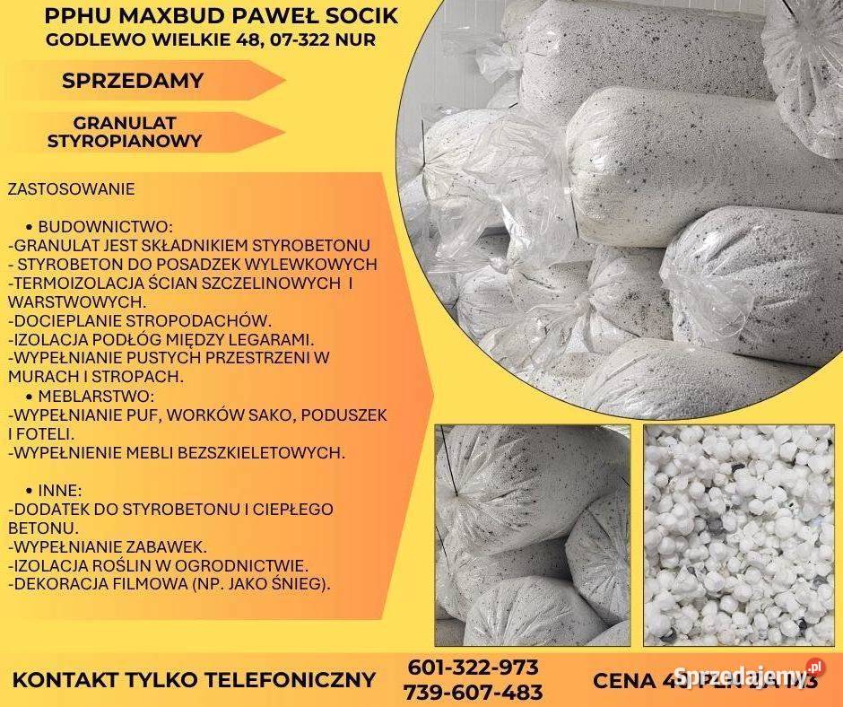 REGRANULAT STYROPIANOWY Pozostałe Ostrów Mazowiecka