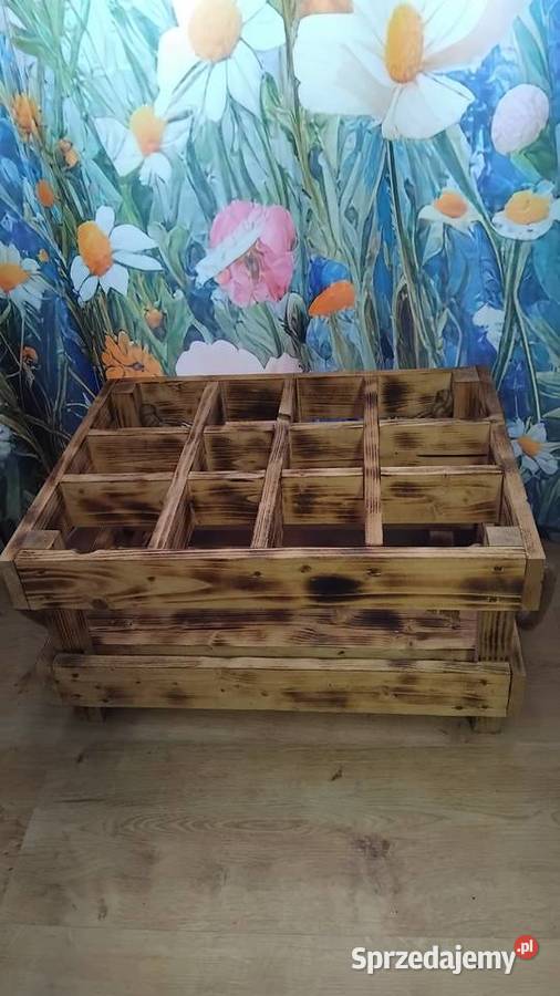 Skrzynka na winodekoracyjna rustykalna ręcznie Nowy Sącz