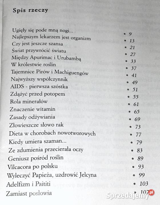 Vilcacora leczy raka Grzegorz Rybiński Roman Chełm sprzedam