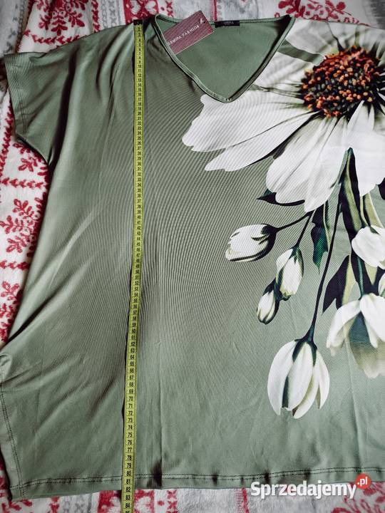 Tunika khaki z krótkim rękawem śląskie Cieszyn