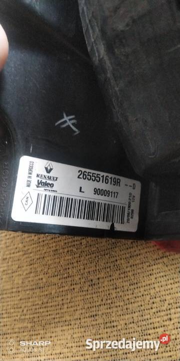 Dacia Dokker lampa tylnia lewa Europa Oryginał Oświetlenie Łódź