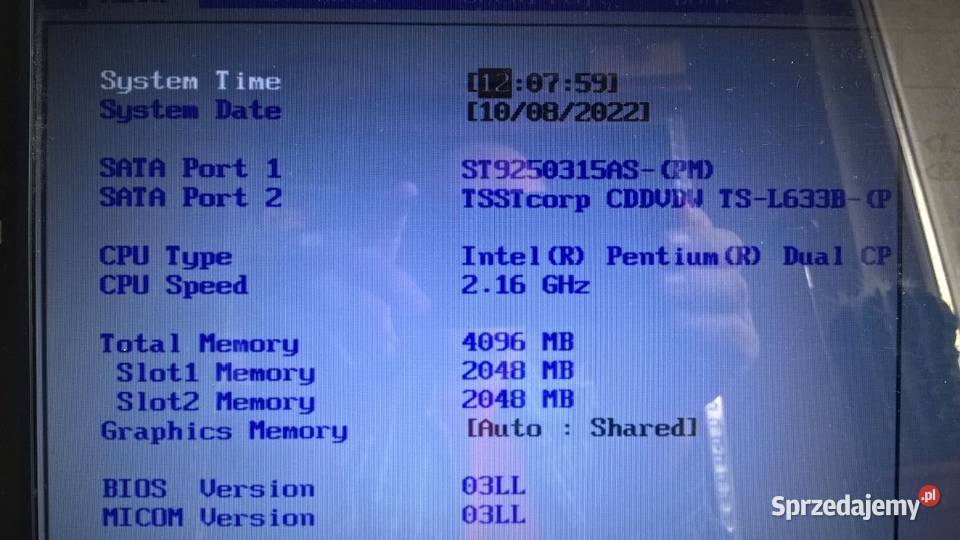 SAMSUNG R522 Intel Core 2 Duo 216GHz 4250GB