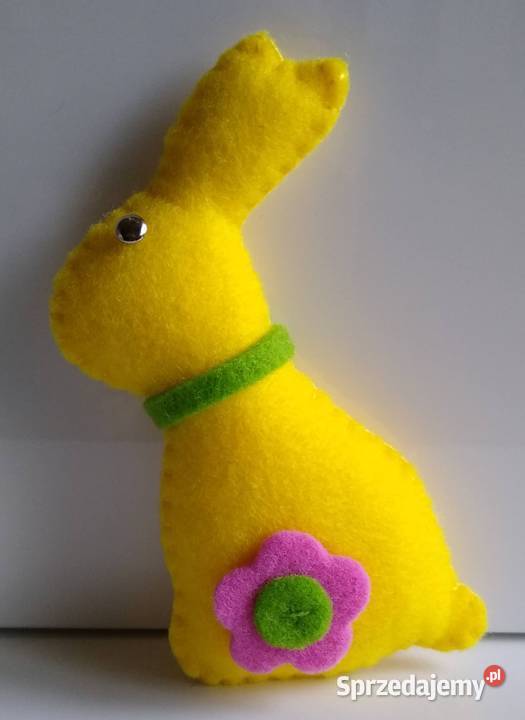Zając Zajączek Wielkanoc Filc Handmade Antyki, Sztuka, Kolekcje Gdańsk