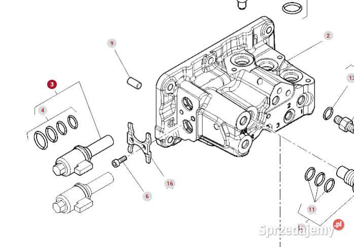 Elektrozawór skrzyni biegów 3794721M5 do Massey Hydraulika Jastrzębie