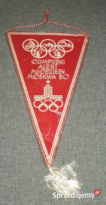 Olimpiada Moskwa 1980 LOK proporczyk śląskie Piekary Śląskie