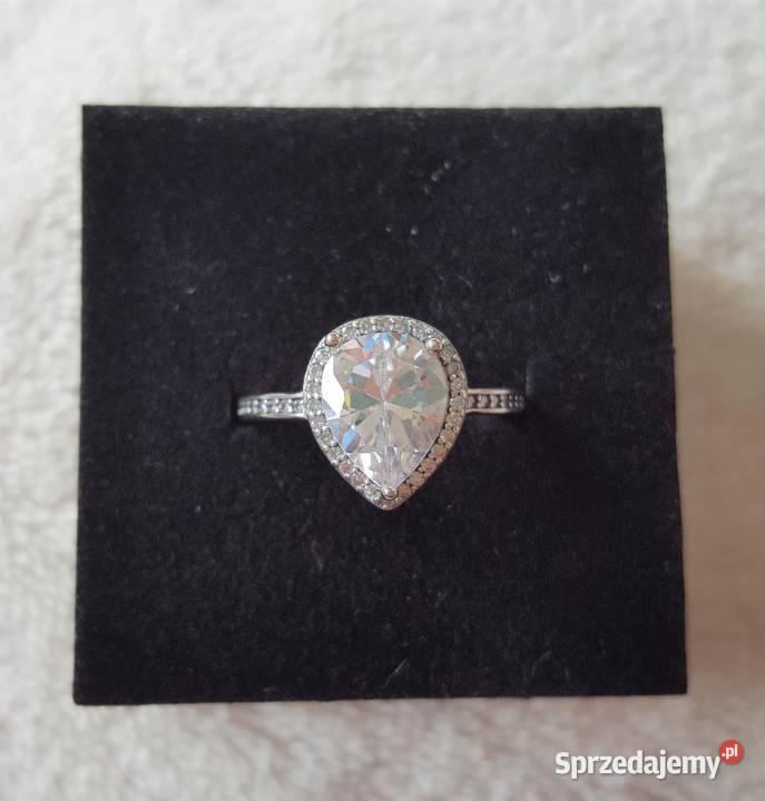 Nowy pierścionek srebrny srebro 925 kamień Szczecin
