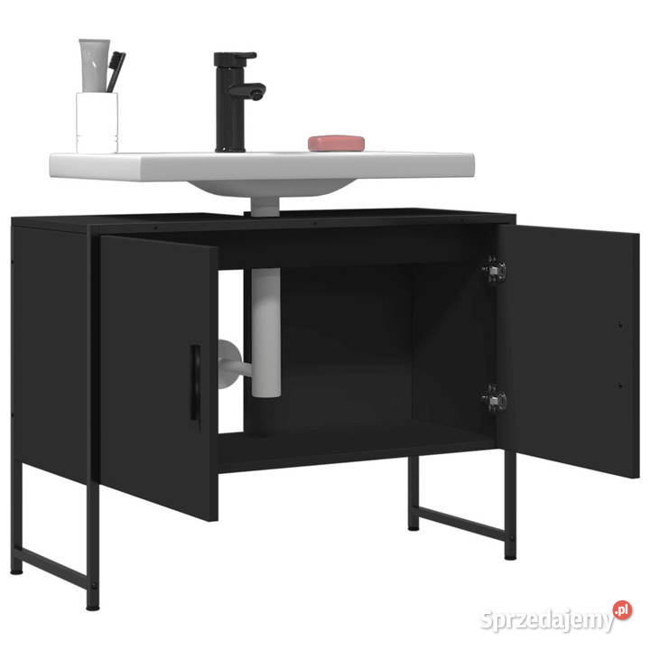 Szafka pod umywalkę czarna 80x33x60 WM842461