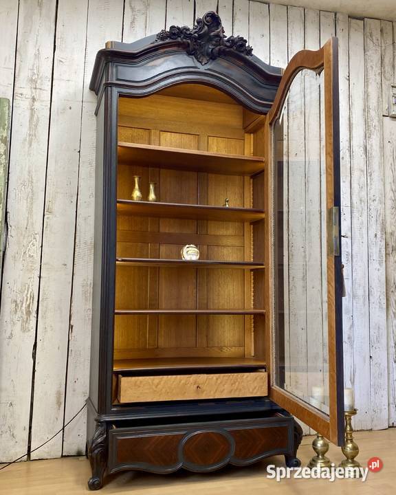 BIBLIOTEKA witryna antracyt Louis XV Francja 59cm mazowieckie