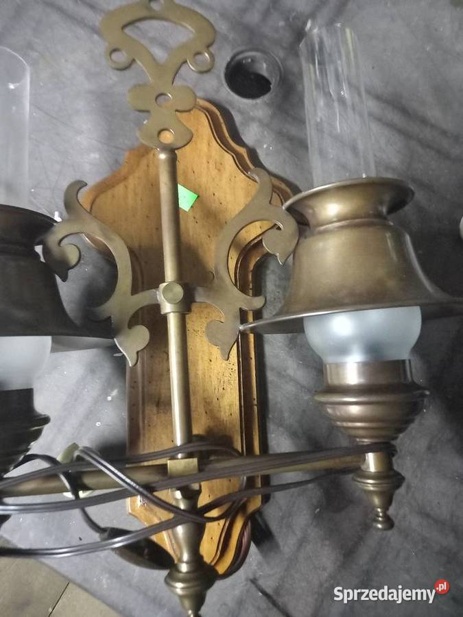 Kinkiet na 2 żarówki odcienie brązowego Jasło