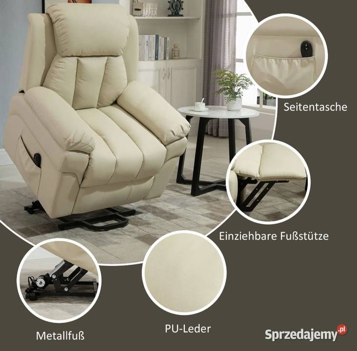 Fotel rehabilitacyjny z podnoszeniem