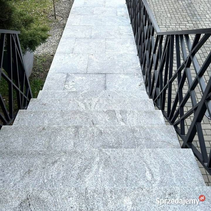 Stopień granitowy Royal Juparana płomieniowany Pozostałe Szczecin