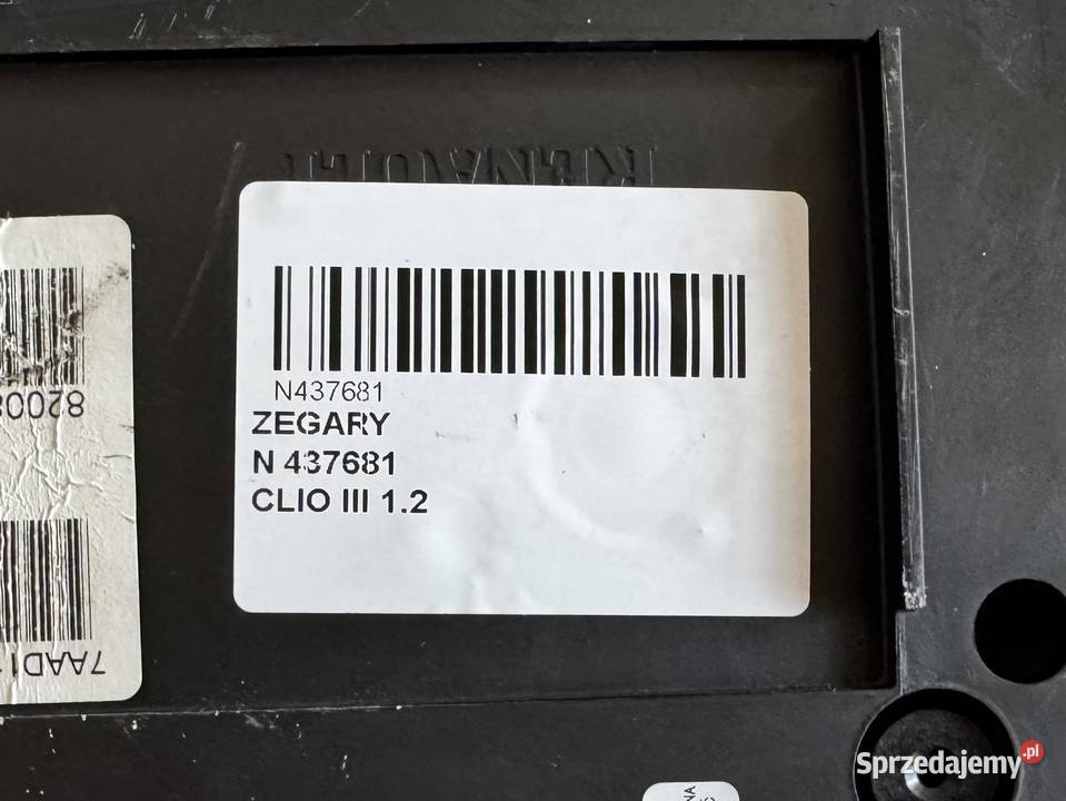 LICZNIK ZEGAR PRĘDKOŚCIOMIERZ RENAULT CLIO III mazowieckie Warszawa