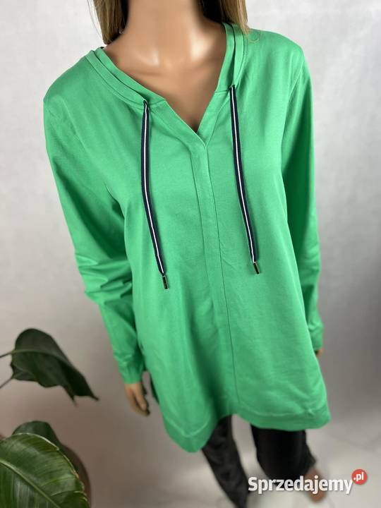 Sheego zielona tunika XL 42 bawełniana oversize Bluzki i koszule Augustówka sprzedam