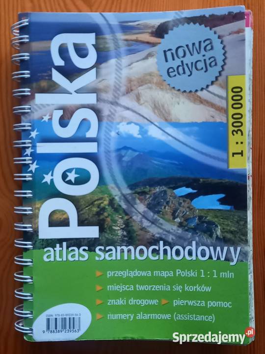 Samochodowy atlas Polski miękka Małkinia Górna
