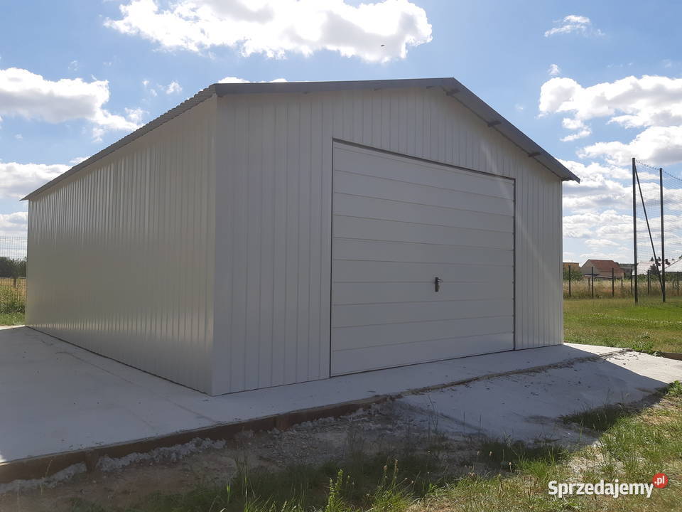 Biały Garaż Blaszany 5x6 Blaszak Garaż Blaszane Sprzedaż śląskie Racibórz sprzedam