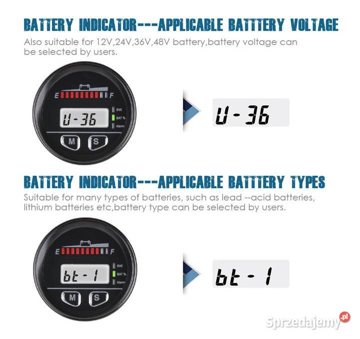 Wskaźnik naładowania baterii licznik motogodzin Gorzów Wielkopolski