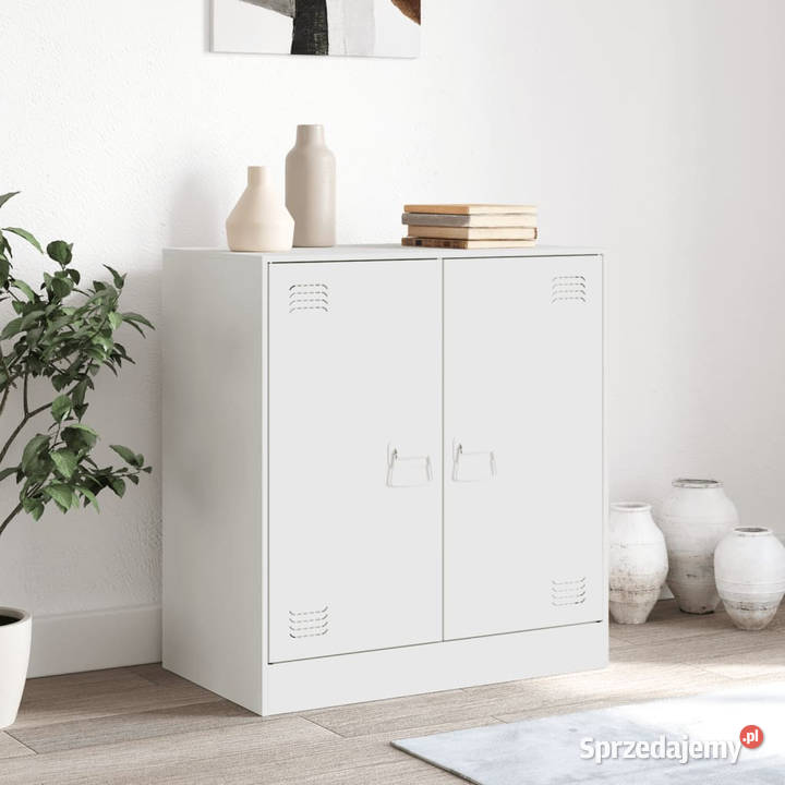 Szafka boczna biała 67x39x73 stal WM841678 mazowieckie Warszawa