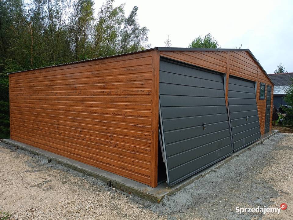 Garaż 8x6 DREWNOPODOBNY garaż blaszany blaszak Sprzedaż Częstochowa