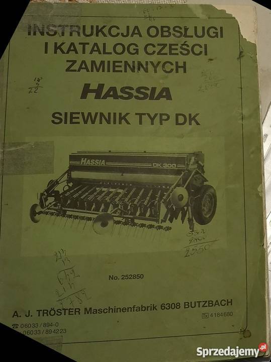 siewnik HASSIA DK300 nieuszkodzony dolnośląskie Ścinawa