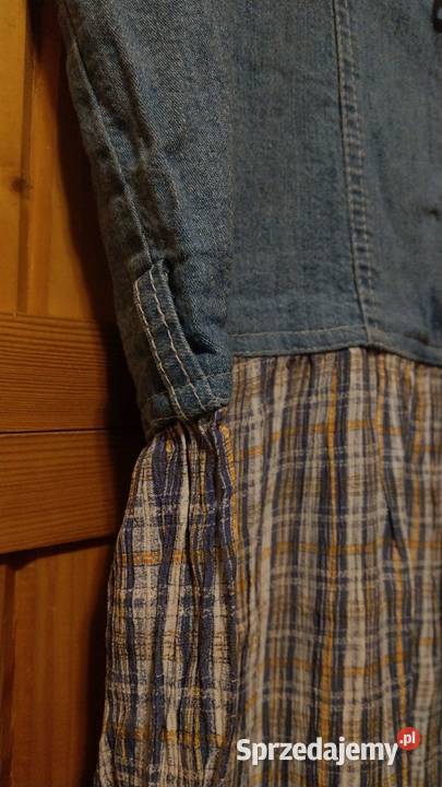 Jeansowa Sukienka zwiewna M L Makro Italy Warszawa