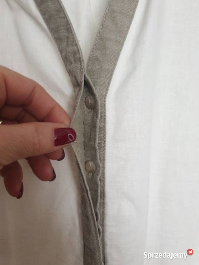 Sukienka letnia szmizjerka M krem khaki len Radom