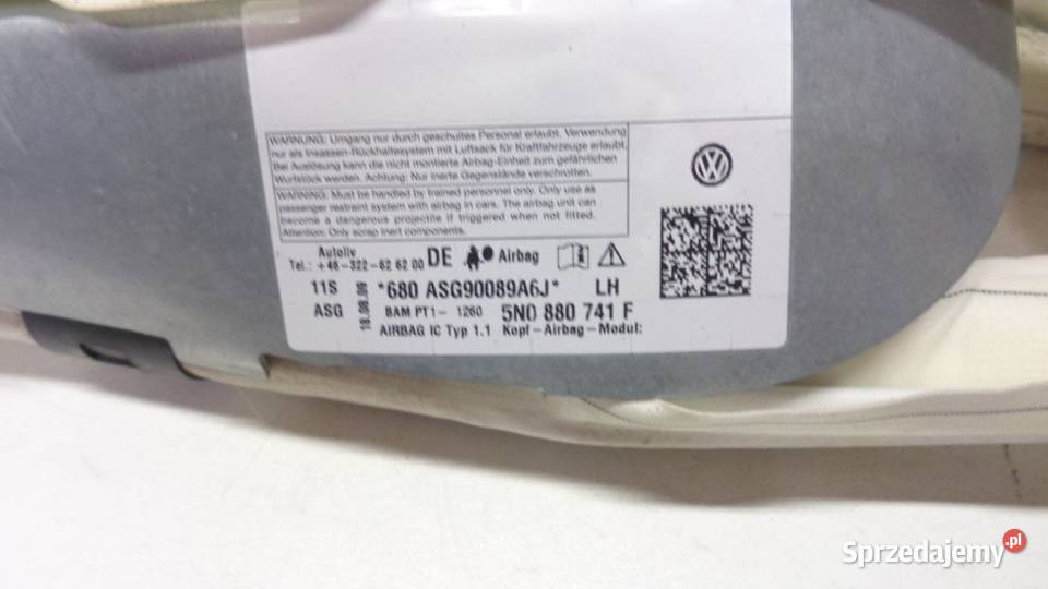 KURTYNA POWIETRZNA VW TIGUAN 5N I PRAWA Rakoniewice