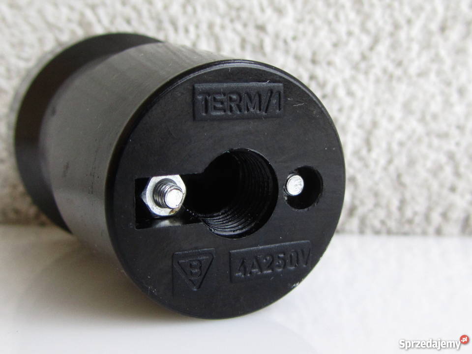 Oprawka bakelitowa E27 czarna TERM1 4A 250V AC Olecko