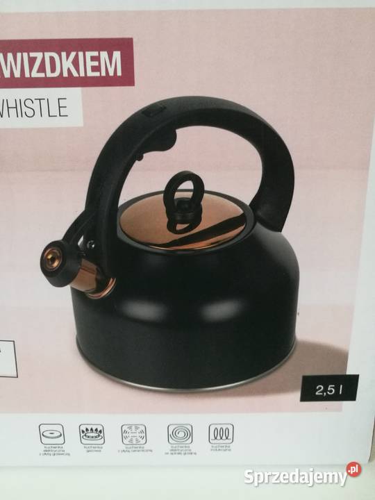 Nowy czarny czajnik w stylu loft 25 L z AGD Dębica