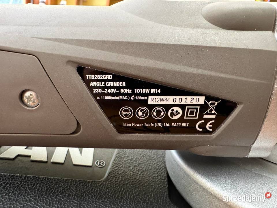 Szlifierka kątowa TITAN TTB282GRD 1010W walizka Elbląg
