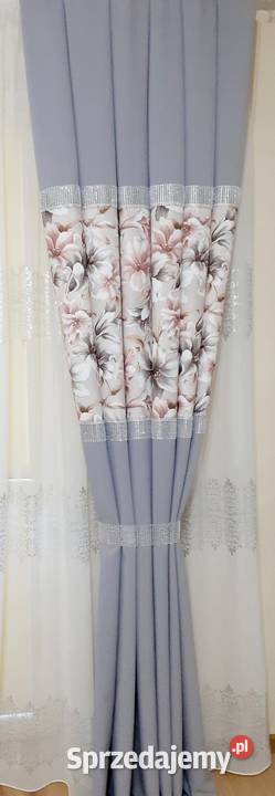 Zasłony jasno szare lilia Mława