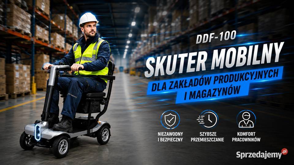 Skuter inwalidzki dla pracowników halowych, ochrony, itp.
