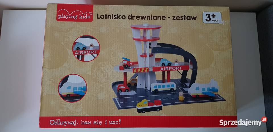 Nowe lotnisko drewniane zestaw zabawka Warszawa