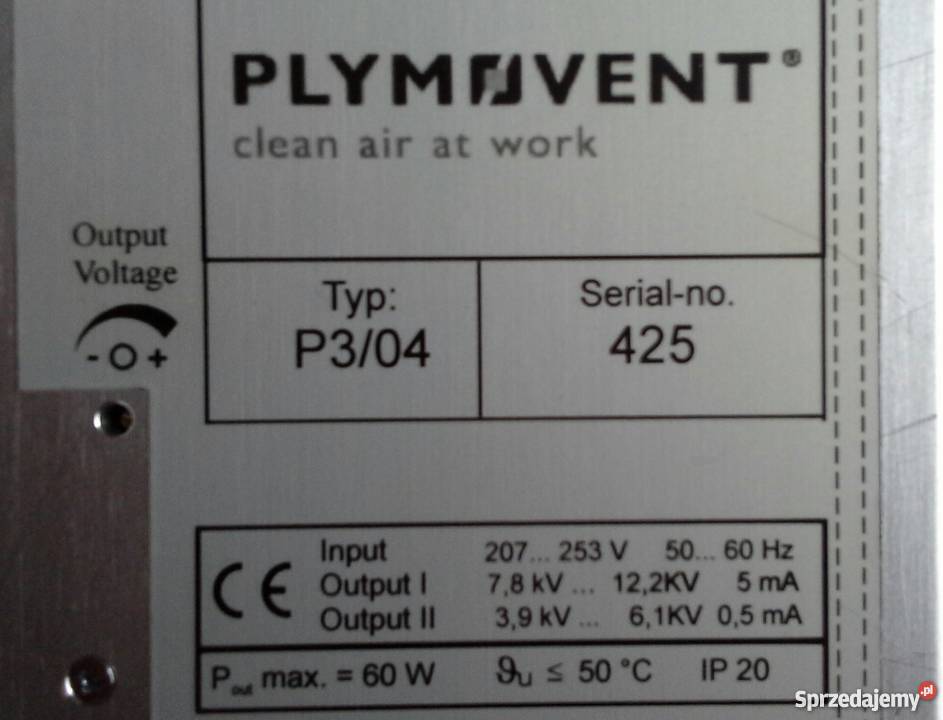 P304 Plymovent BFIelektronik śląskie Zabrze sprzedam