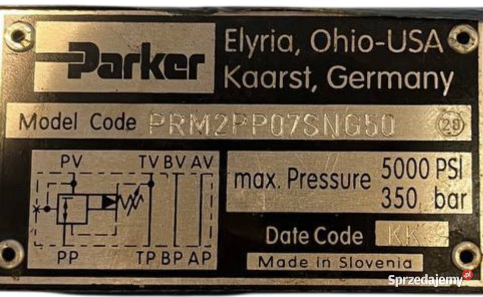 Parker PRM2PP07SNG50 Zawór hydrauliczny 350 Bar Poznań